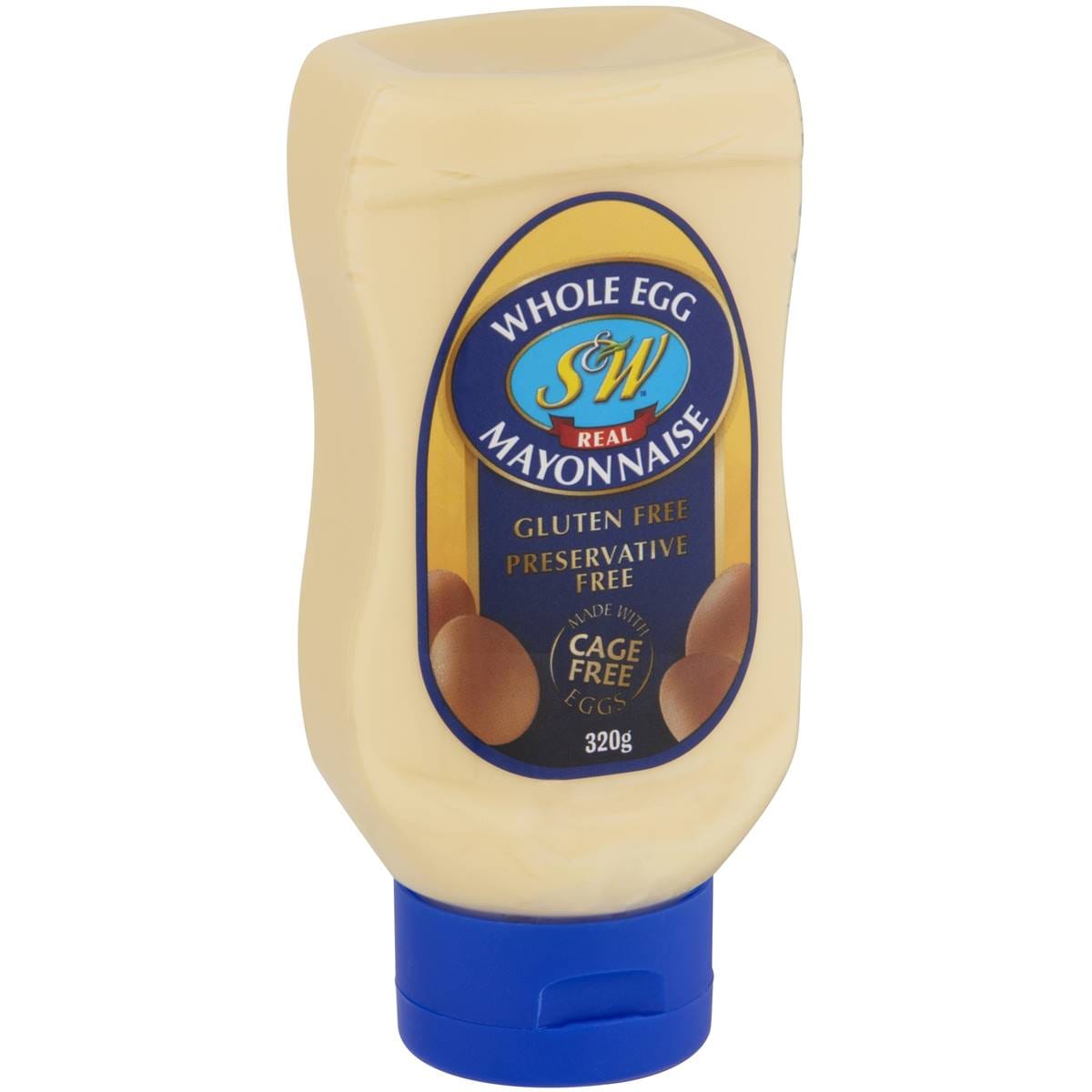 S&w Mayonnaise Whole Egg Squeeze 320g Woolworths