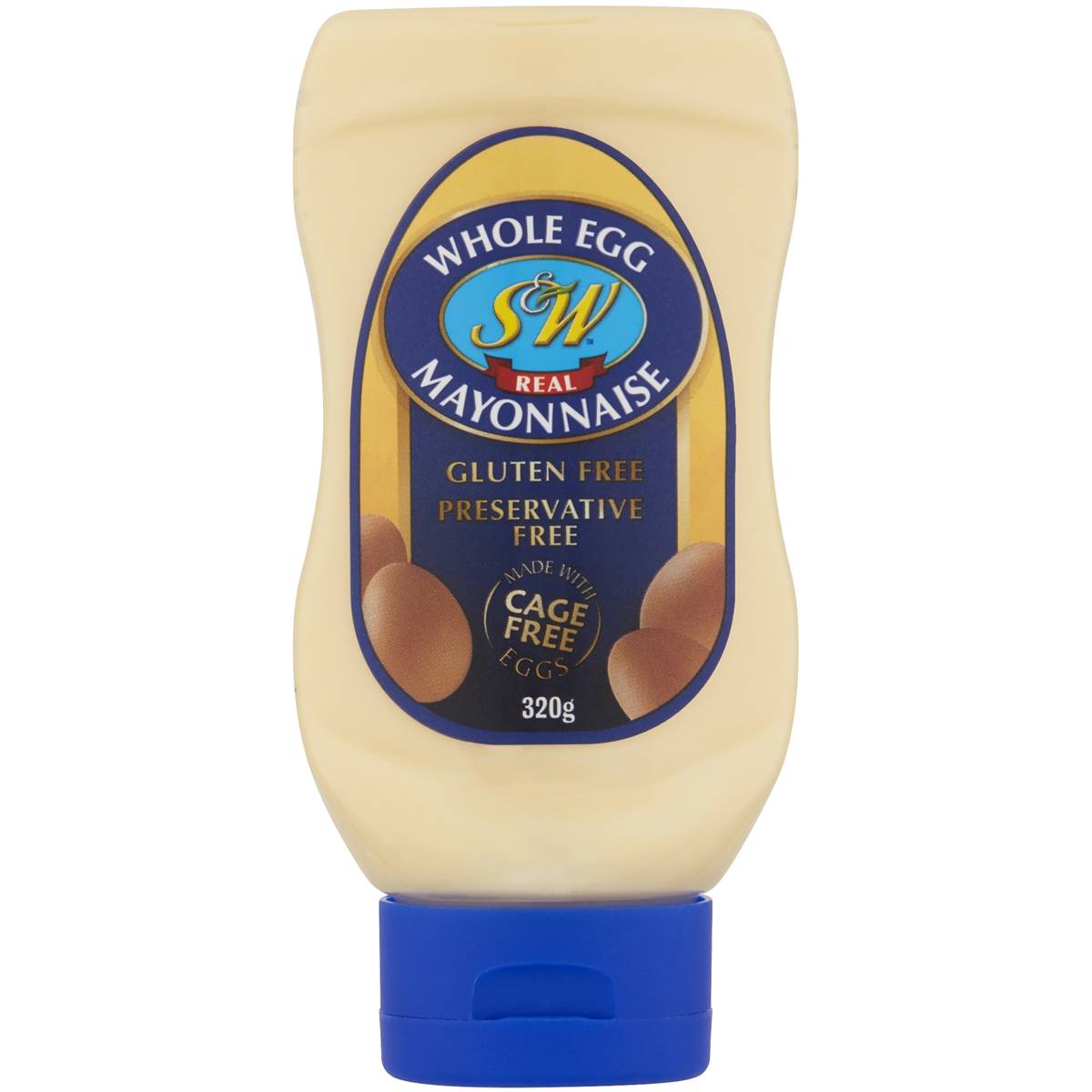 S&w Mayonnaise Whole Egg Squeeze 320g Woolworths