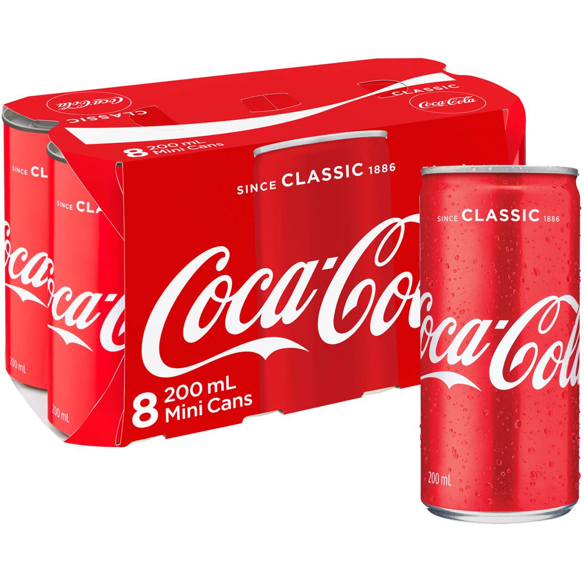 Coca cola Mini Cans 200ml X8 Pack Woolworths