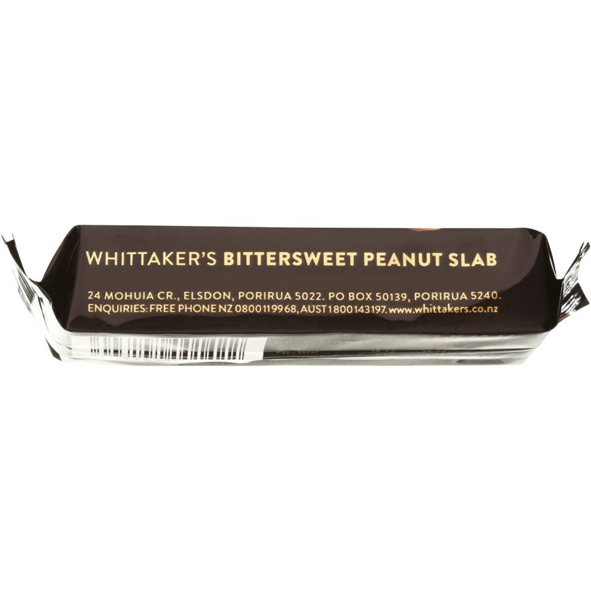 Whittakers Peanut Slab Dark Chocolate 50g bar Woolworths