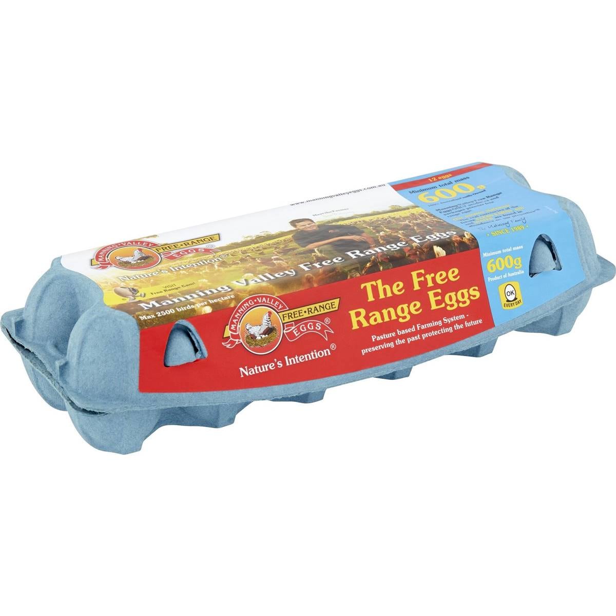 Manning Valley 12 Large Free Range Eggs 600g Woolworths