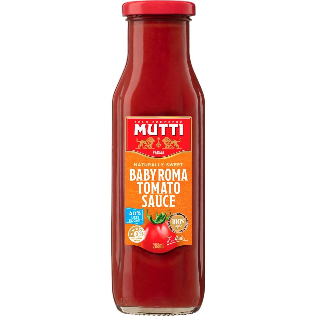Mutti Baby Roma Naturally Sweet Tomato Sauce 268ml Woolworths