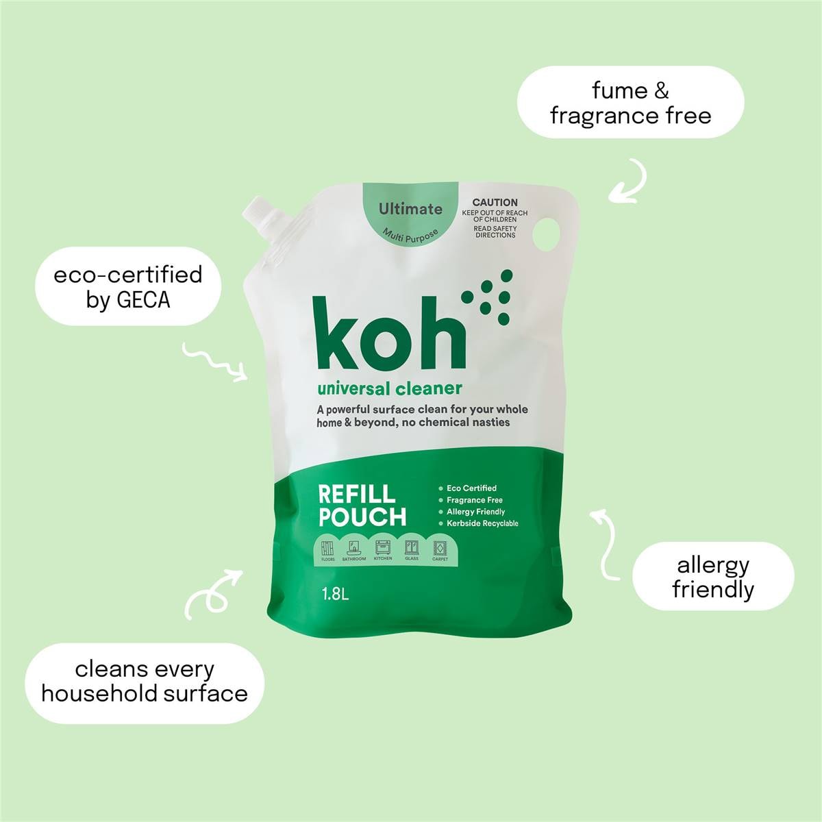 Koh Universal Cleaner Refill Pouch 1.8l Woolworths