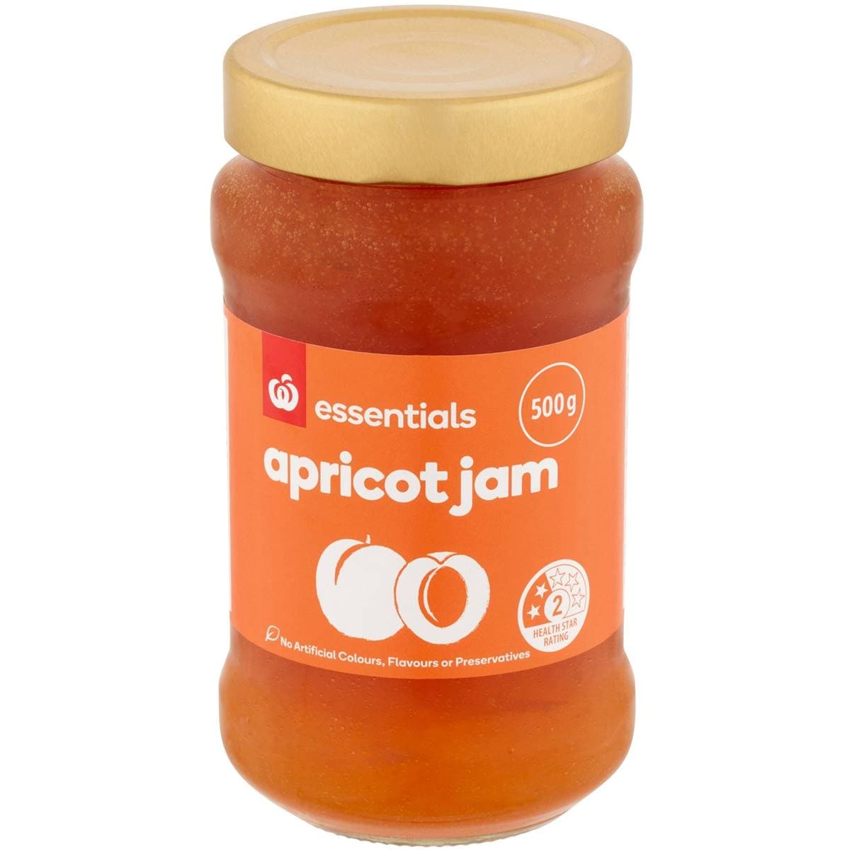 Essentials Apricot Jam 500g Woolworths