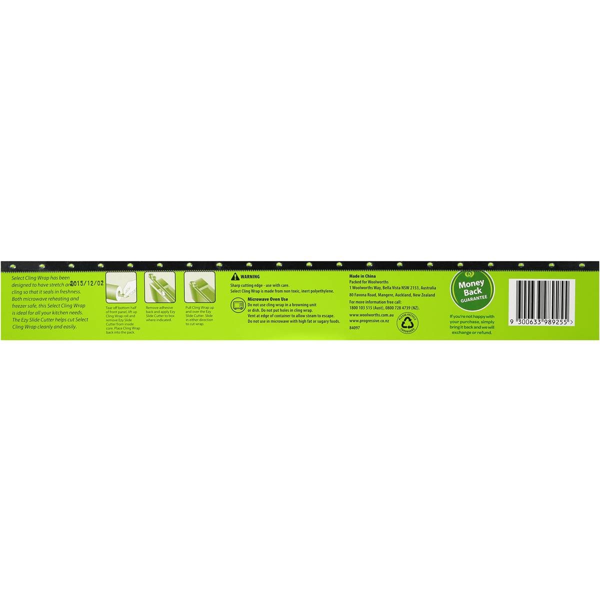 Woolworths Select Cling Wrap 33cmx90m Woolworths