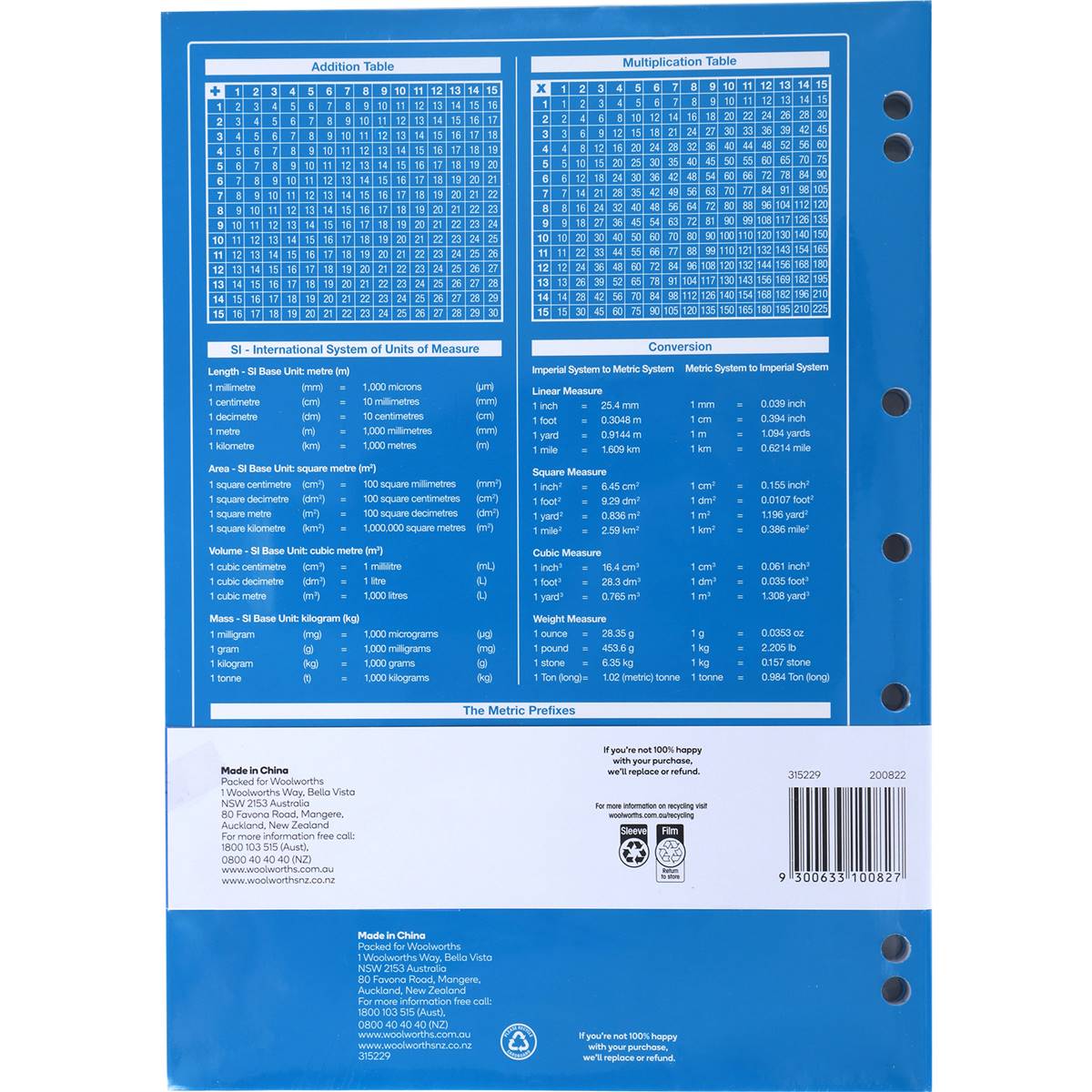 Woolworths Binder Folder A4 128 Pages 3 Pack Woolworths