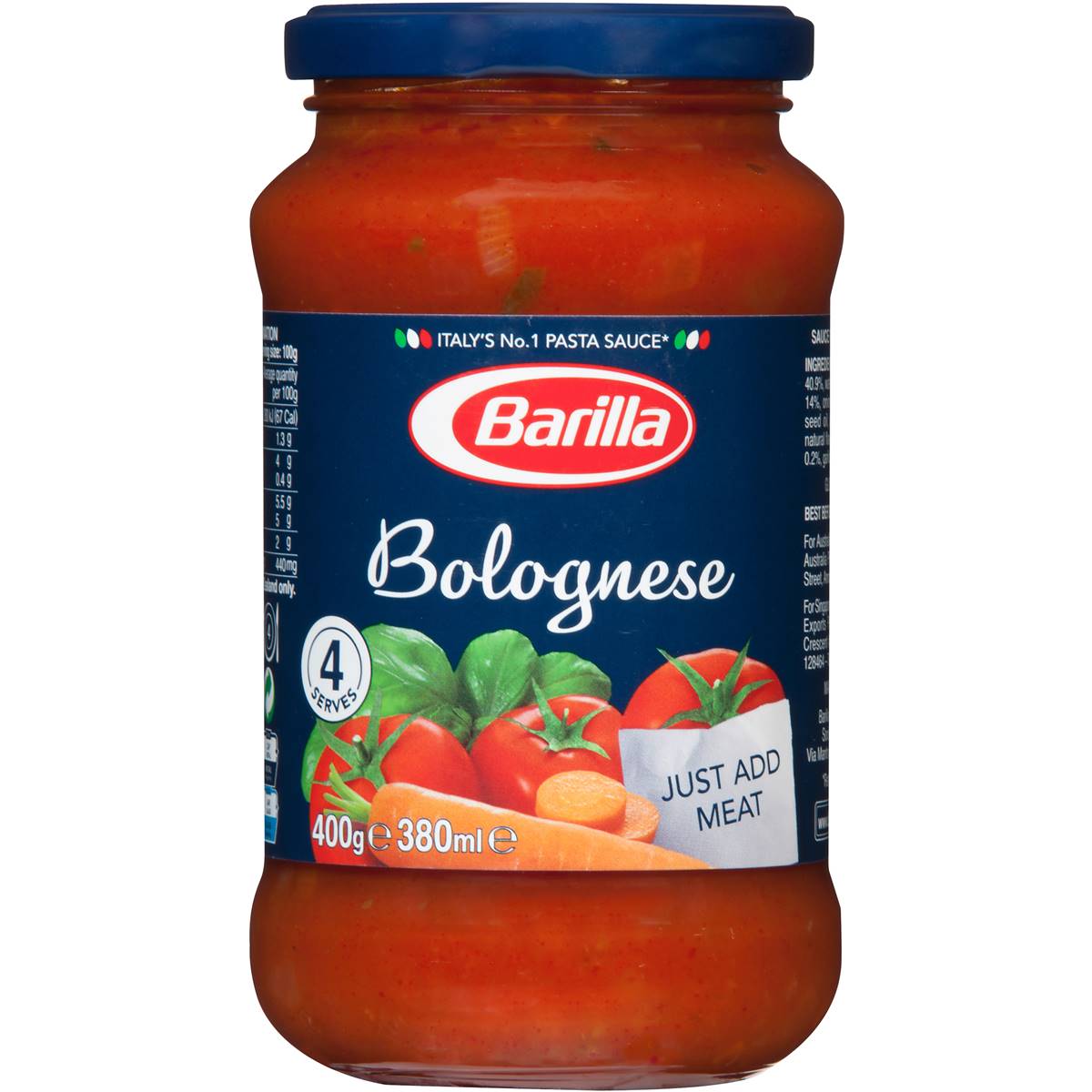 Barilla Pasta Sauce Bolognaise 400g | Woolworths