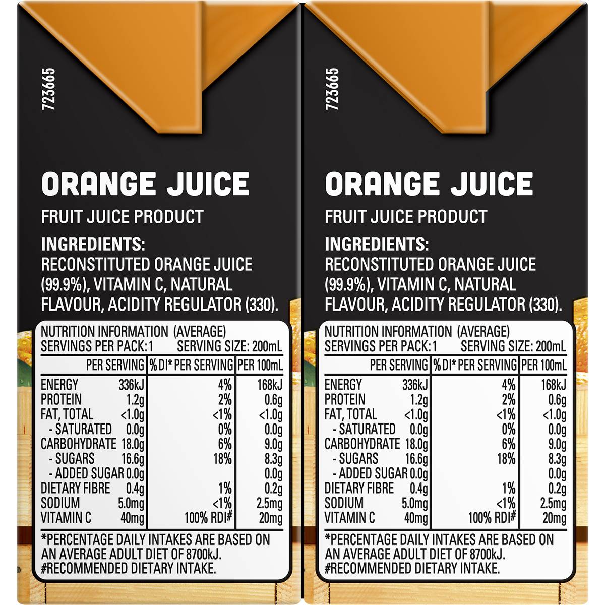 Just Juice Orange Juice 6x200ml Woolworths