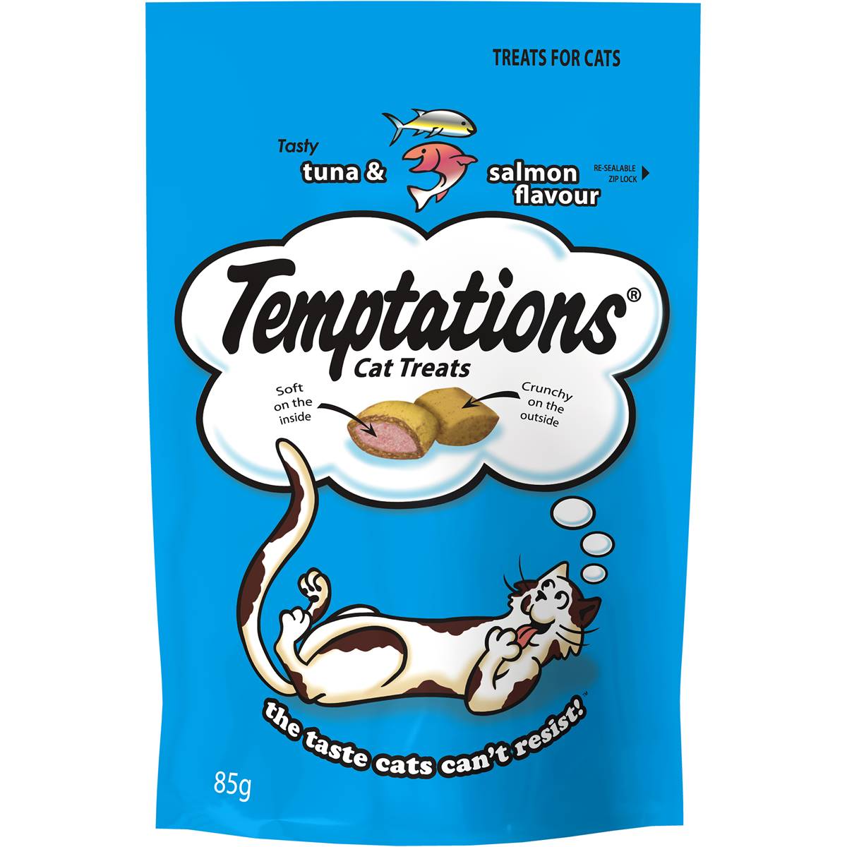 Temptations Treat Tuna & Salmon 85g Woolworths