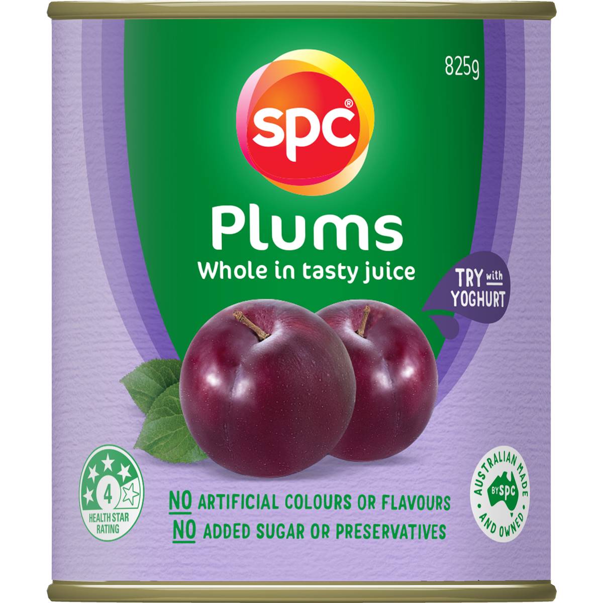Spc Plums In Juice 825g Woolworths