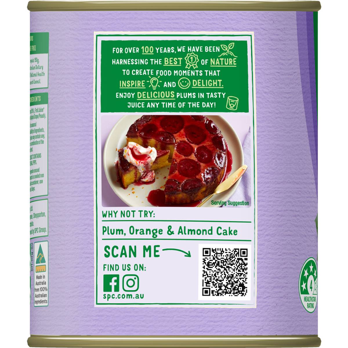 Spc Plums In Juice 825g Woolworths