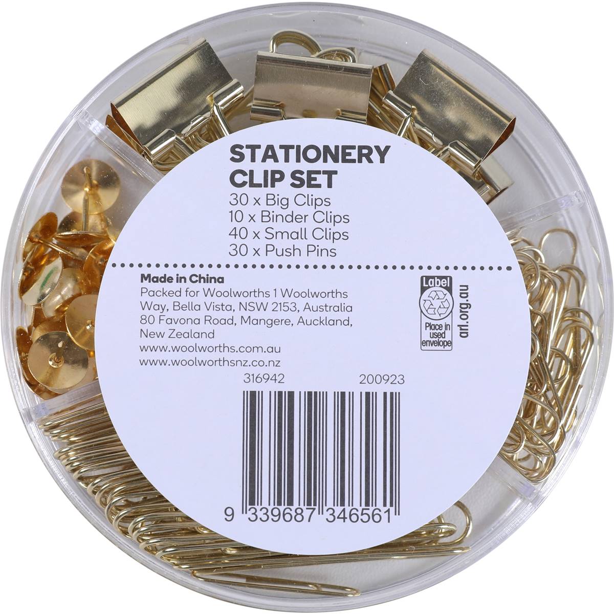 Stationary Clip Set Each Woolworths