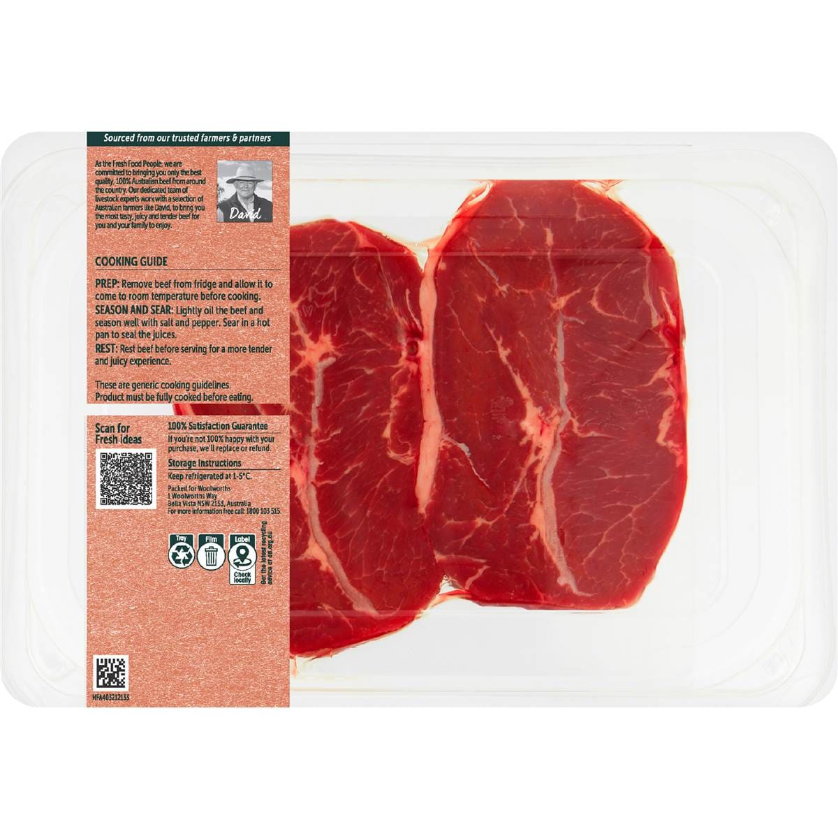Woolworths Beef Oyster Blade Steak 200g Woolworths