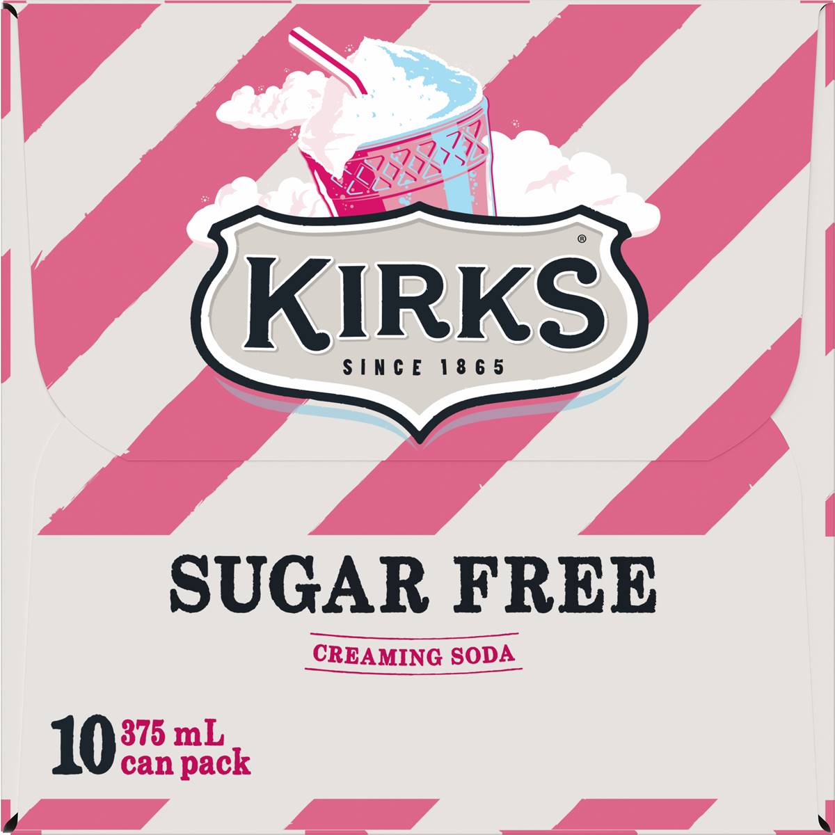 Kirks Creaming Soda Sugar Free Soda Soft Drink Multipack Cans