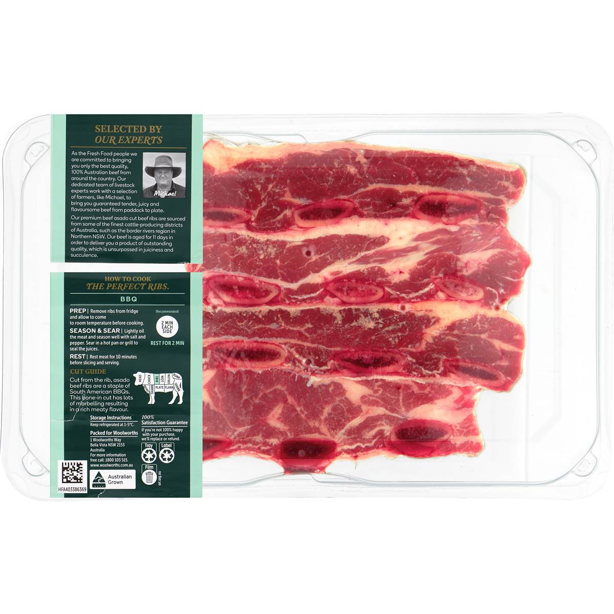 Woolworths Premium Beef Asado Ribs Thin Slice 150g 400g Woolworths
