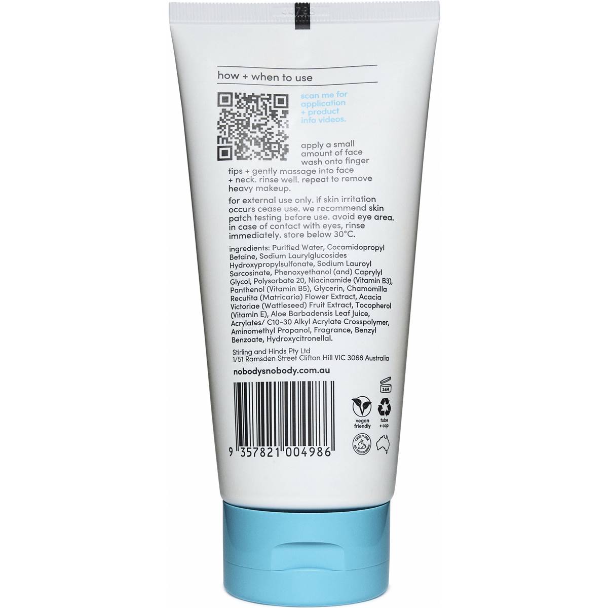 Nobody's Nobody Face Wash Ph Balanced 150ml | Woolworths