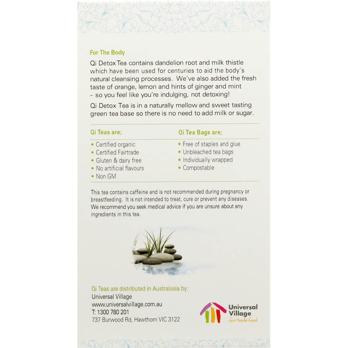 Qi Wellness Organic Detox Green Tea Bags 25pk 40g Woolworths