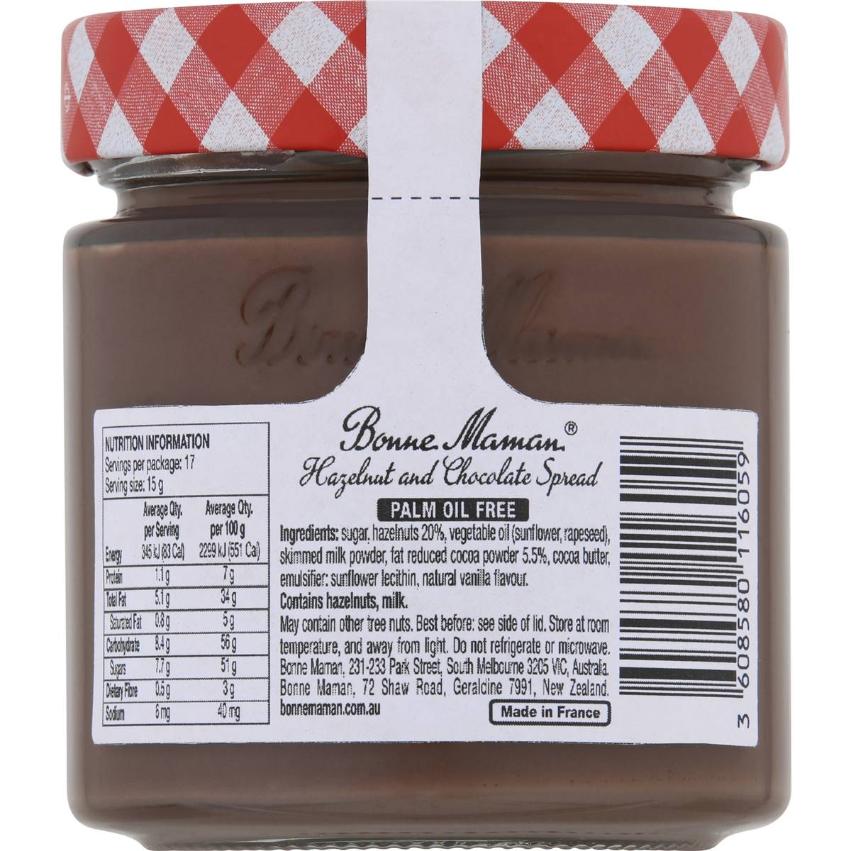 Bonne Maman Hazelnut Chocolate Spread 250g | Woolworths