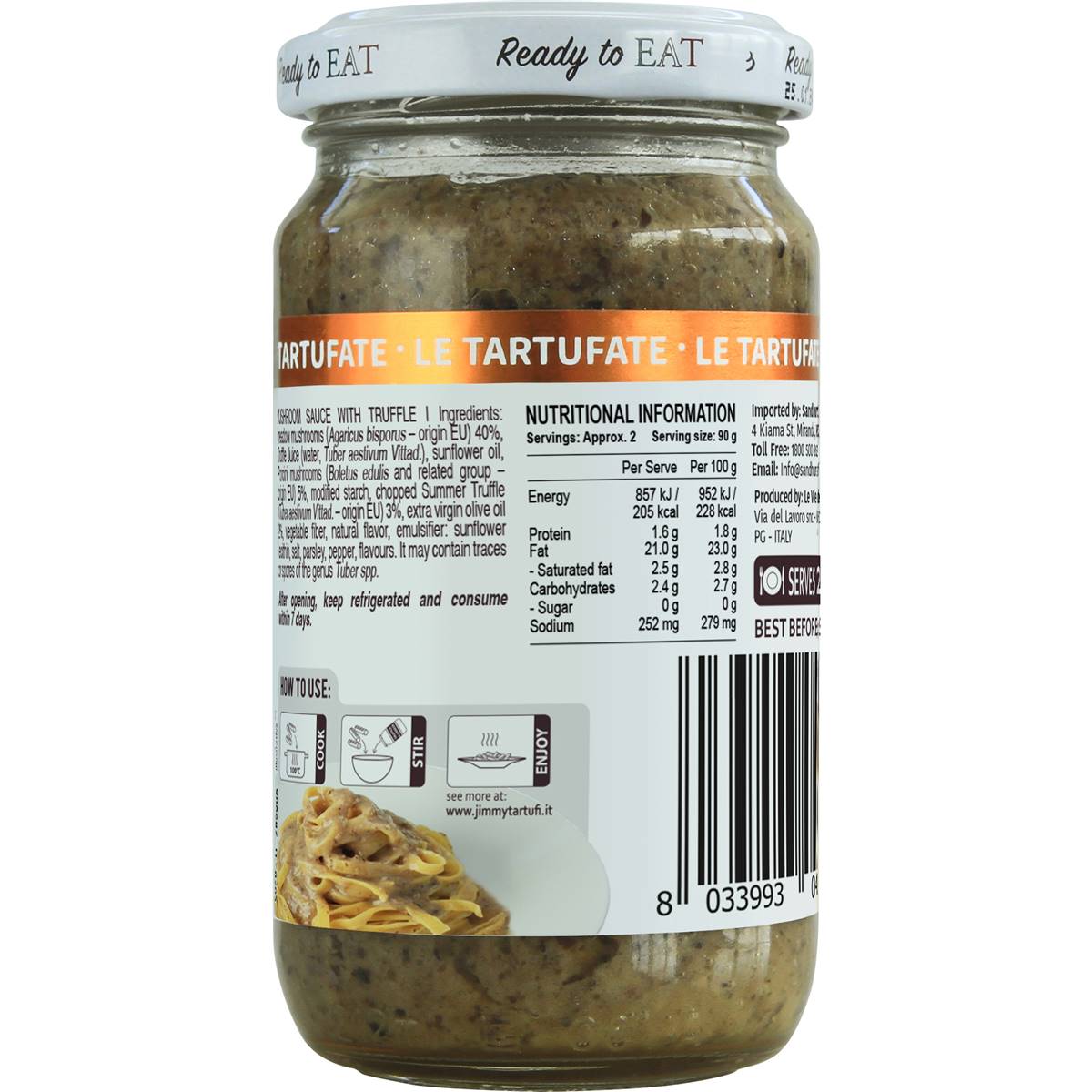 Jimmy Tartufi Truffle & Mushroom 180g Woolworths