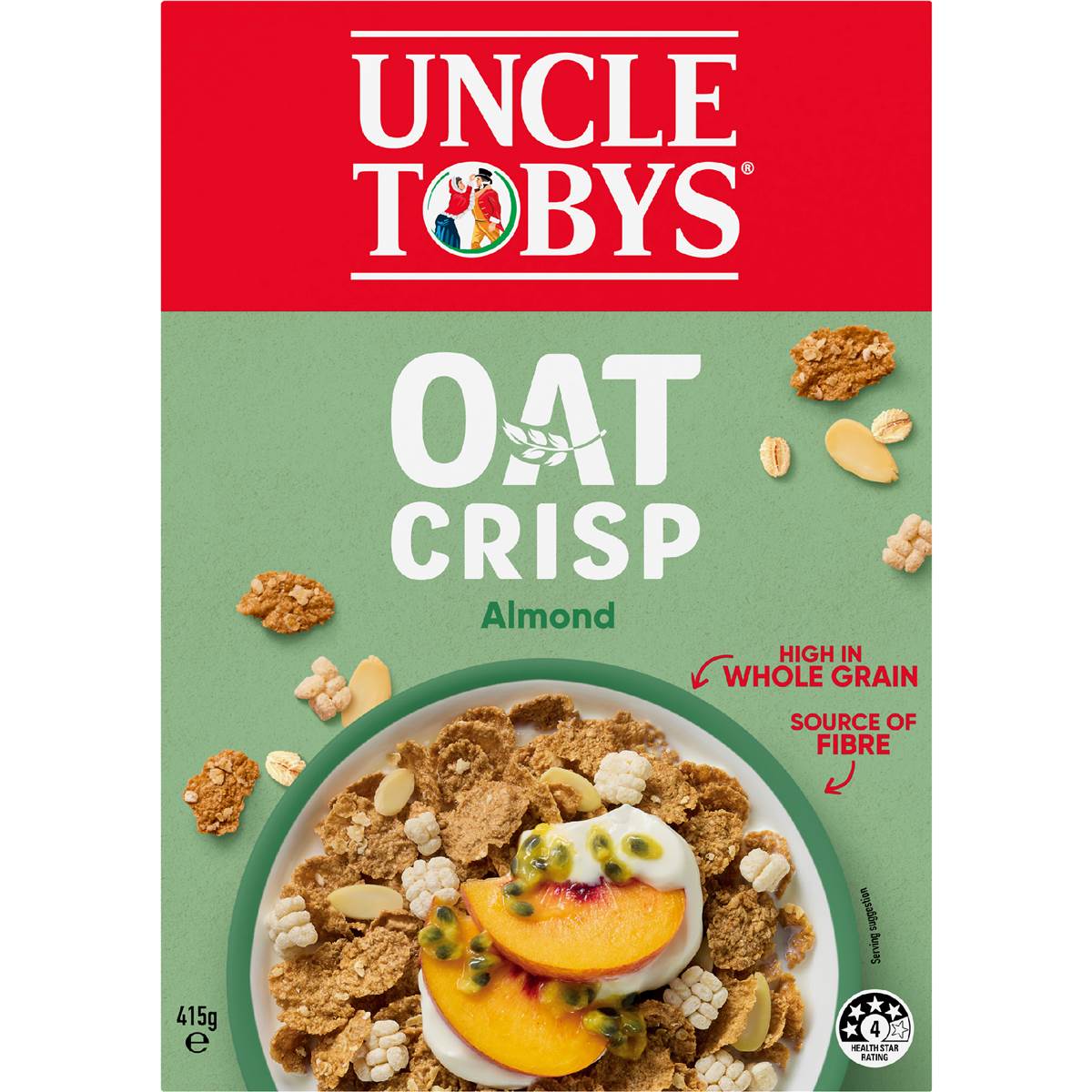 Uncle Tobys Oat Crisp Almond Breakfast Cereal 415g Woolworths
