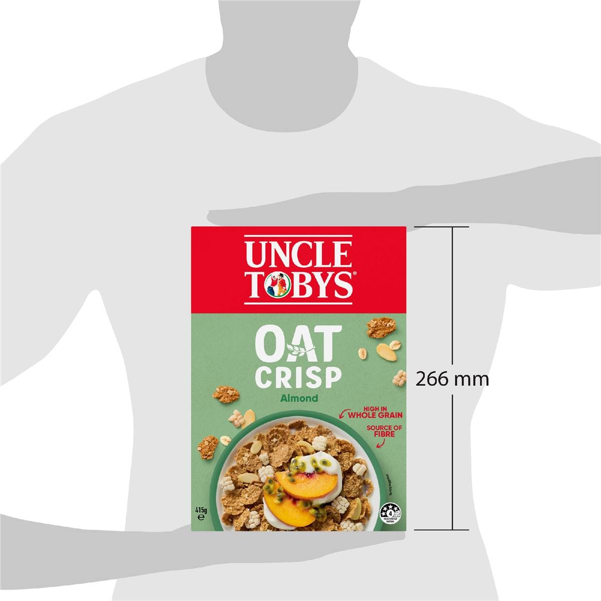Uncle Tobys Oat Crisp Almond Breakfast Cereal 415g Woolworths