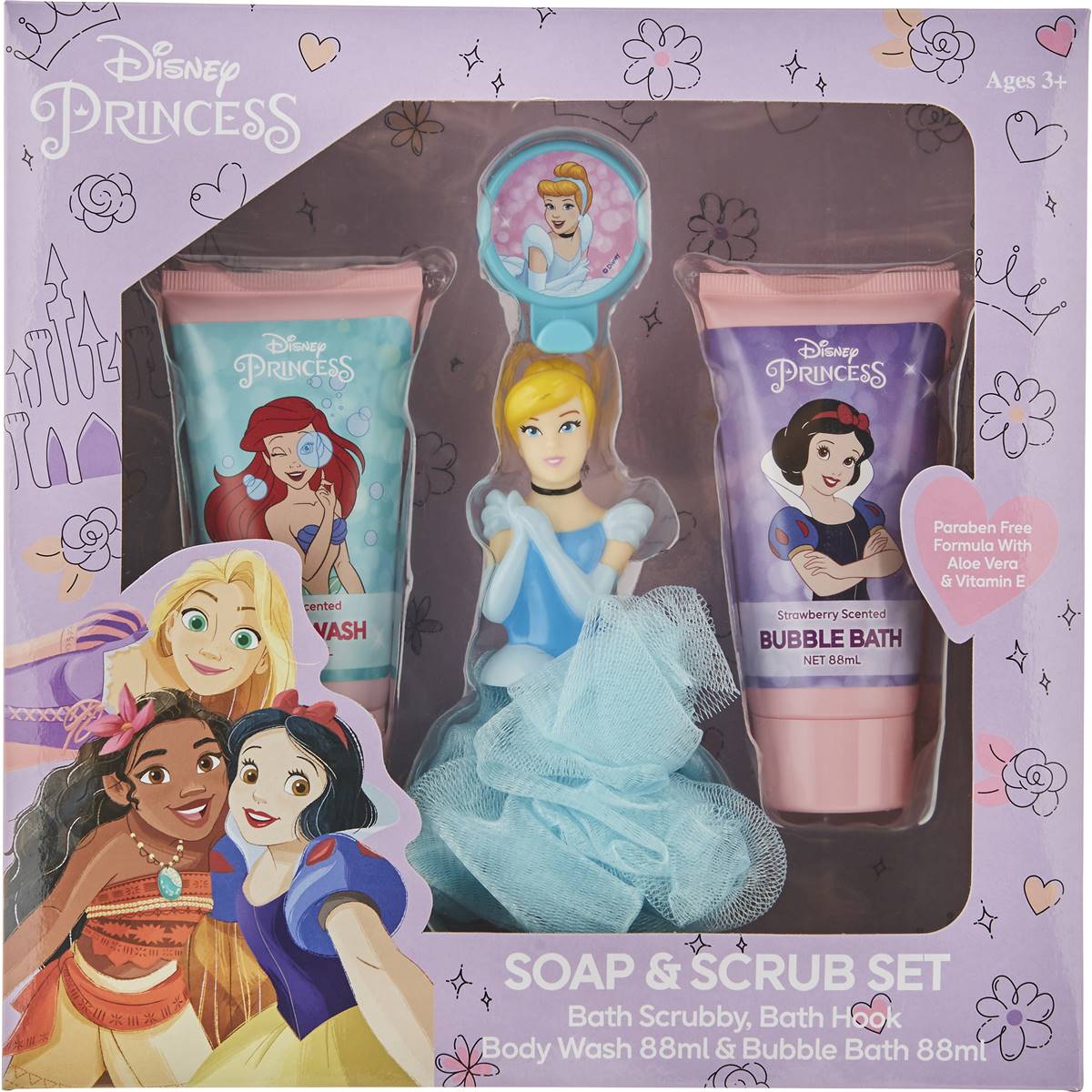 Disney Princess Soap & Scrub Set Each | Woolworths