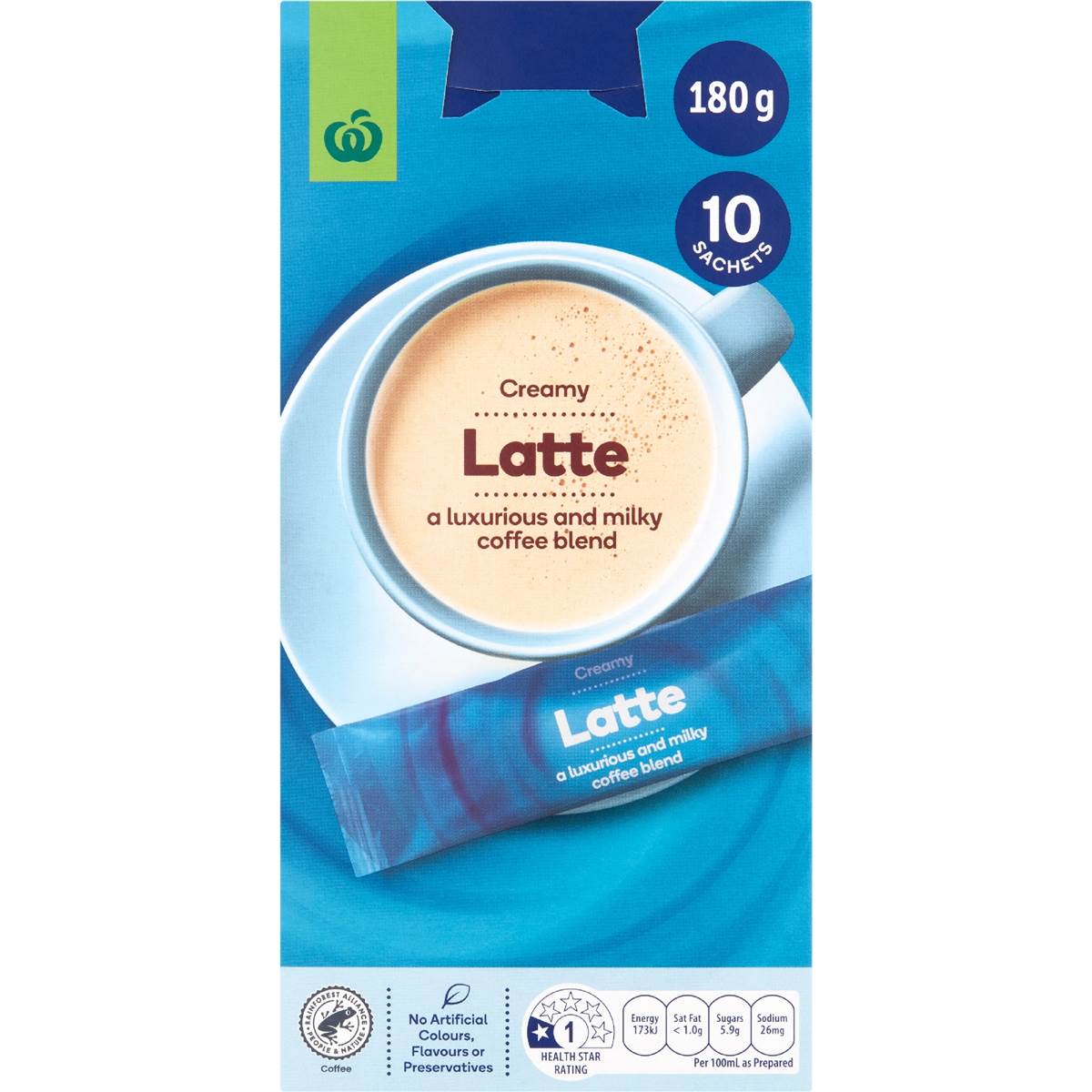 Woolworths Latte Coffee Sachets 10 Pack Woolworths