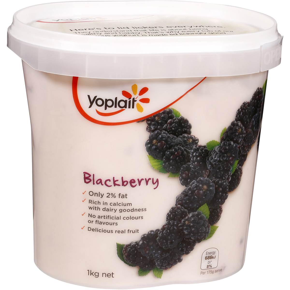 Yoplait Blackberry Yoghurt 1kg Woolworths