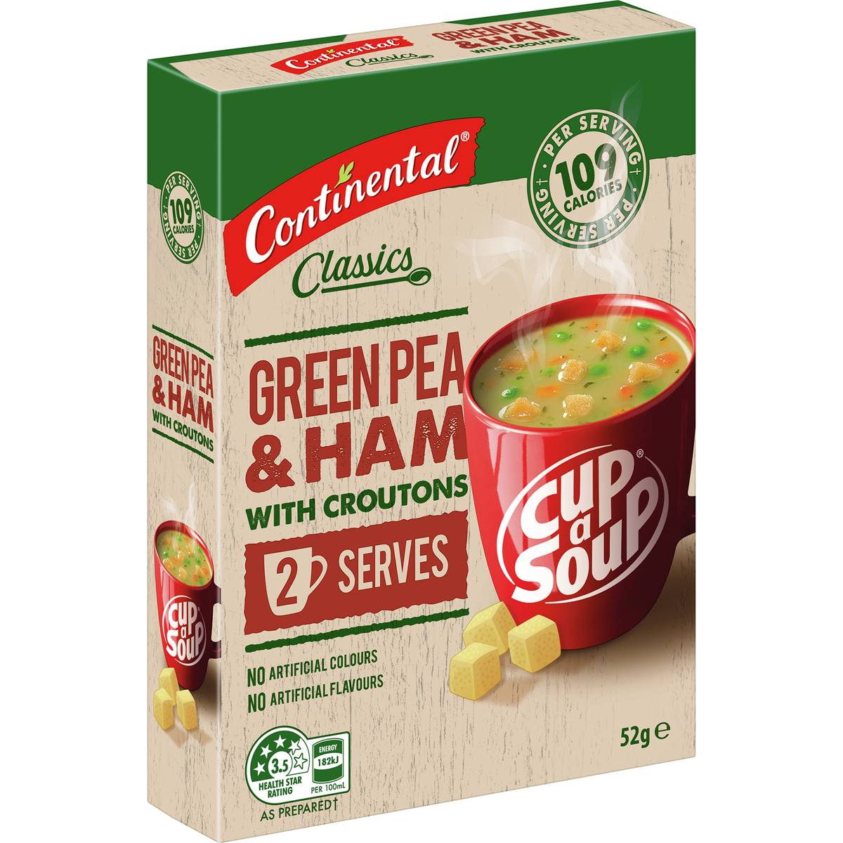Continental Cup A Soup Hearty Pea & Ham 2 Pack Woolworths