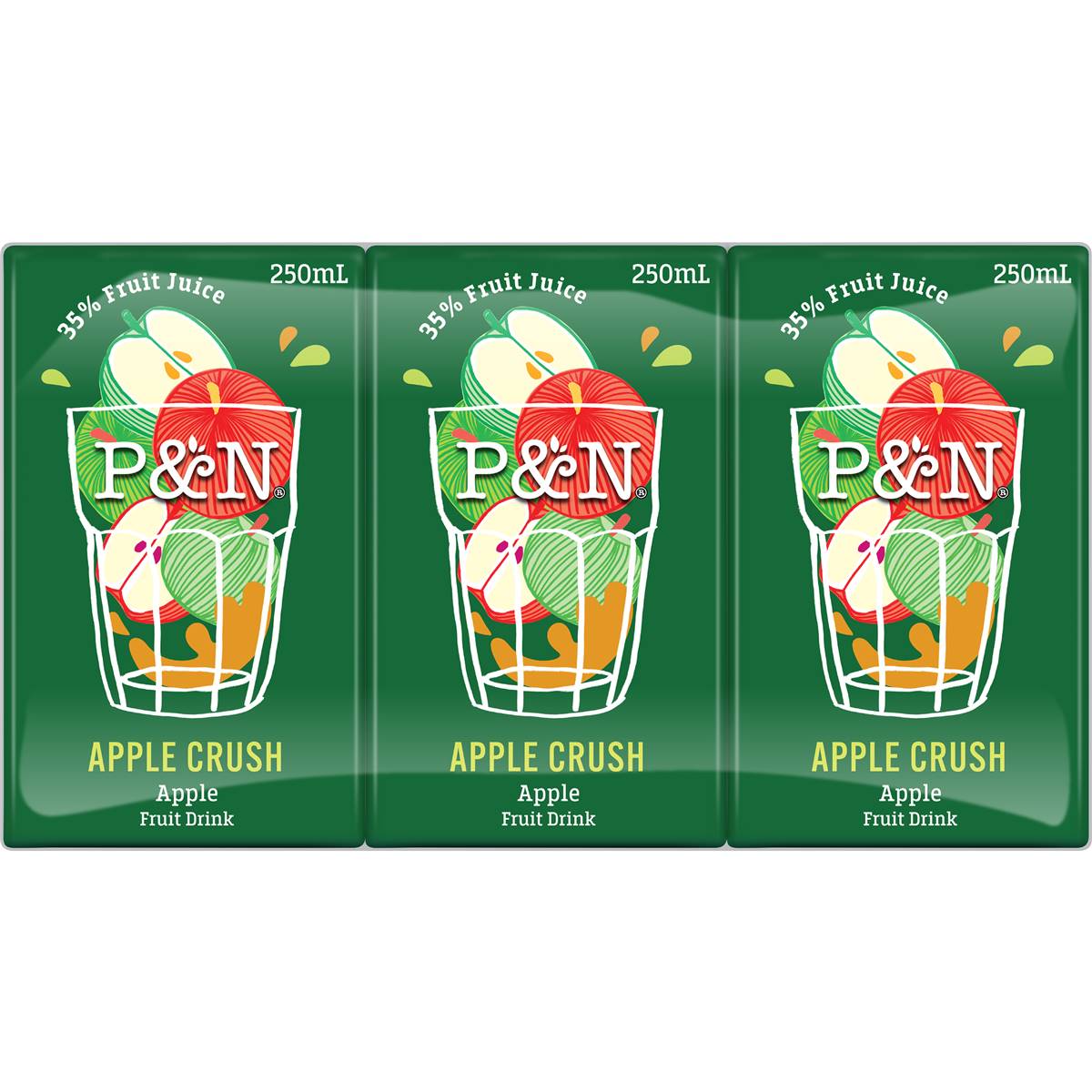 P&n Apple Crush Fruit Drink Poppers 250ml X 6 Pack Woolworths