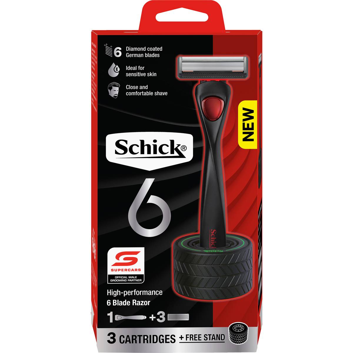 Schick 6 High Performance Blade Razor Kit Each | Woolworths