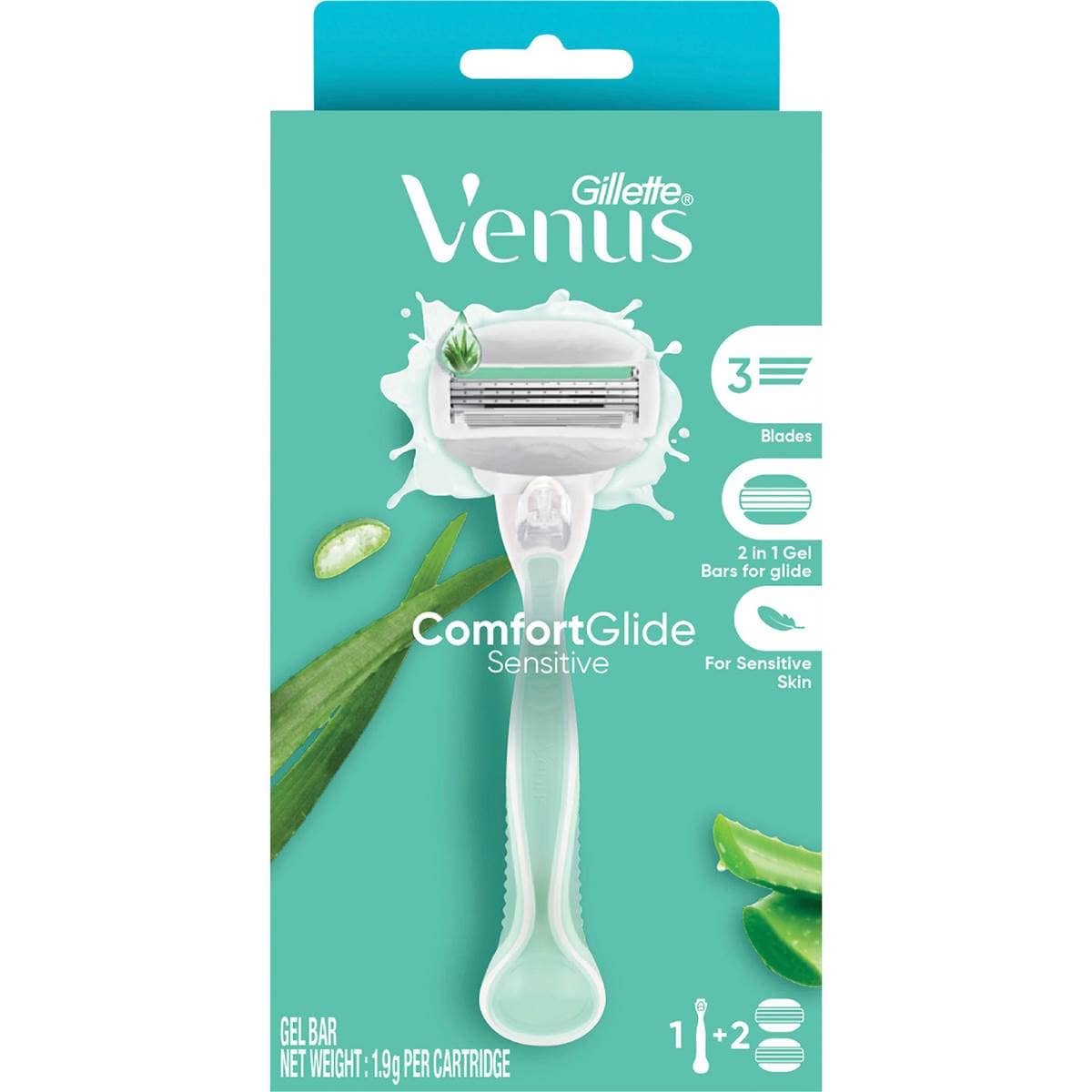 Gillette Venus Comfortglide Sensitive Razor With 2 Blades each