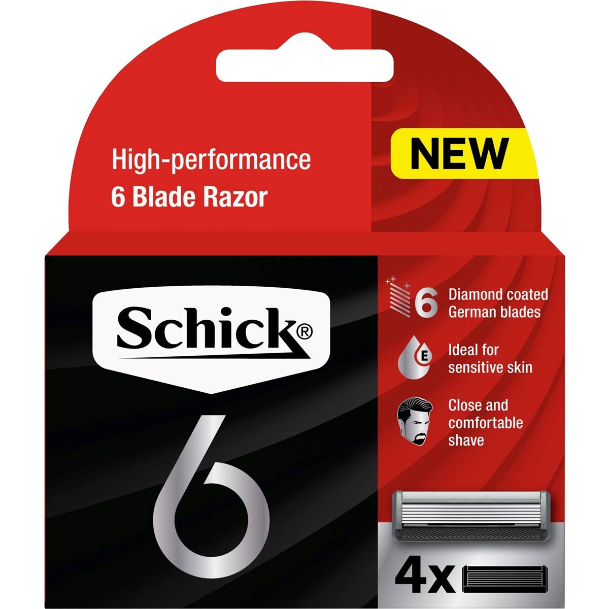 Schick 6 High Performance Razor Blades 4 Pack Woolworths