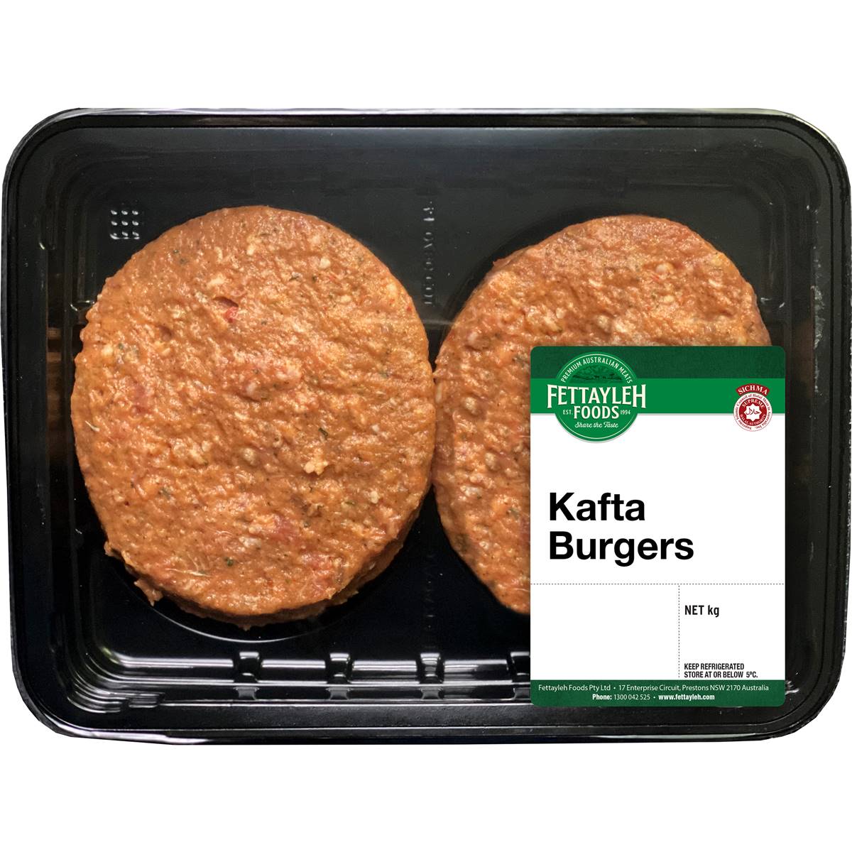 Fettayleh Foods Kafta Burgers 500g Woolworths