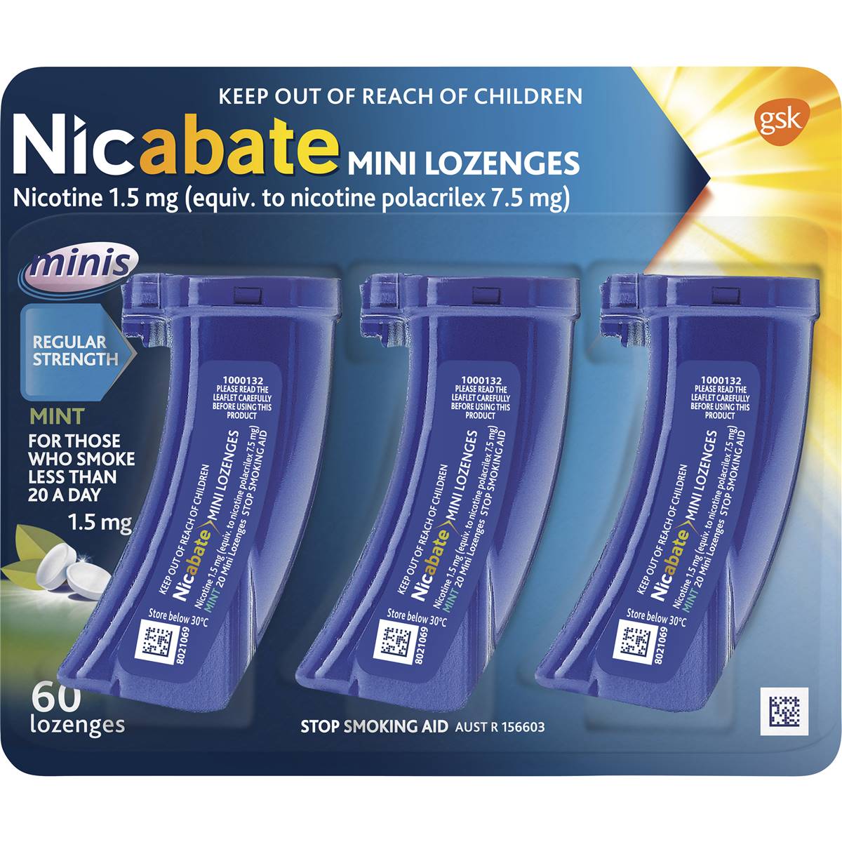 Nicabate Quit Smoking Minis Lozenge 1.5 Mg 60 Pack Woolworths