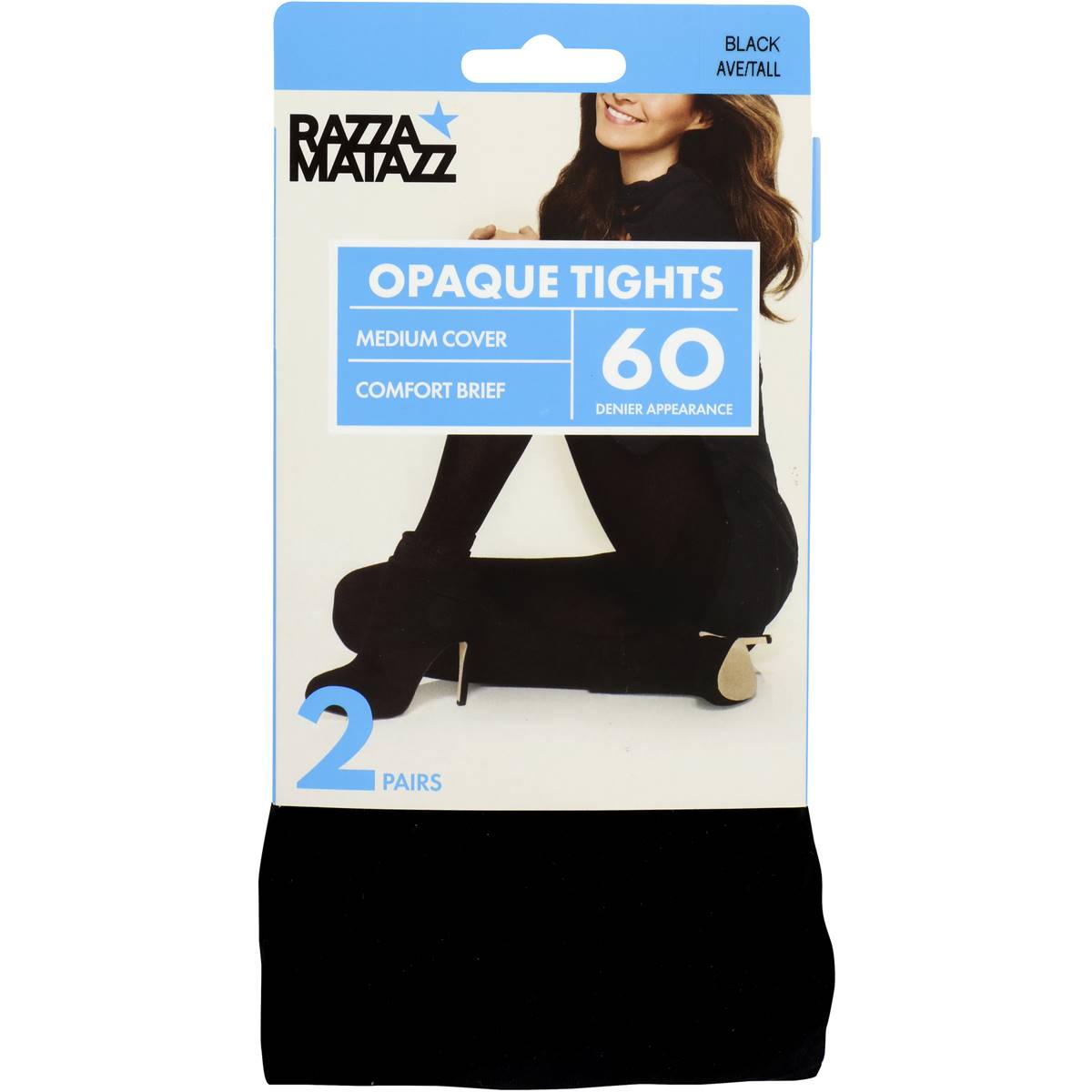 Razzamatazz Pantyhose Opaque Tights 60d Tall-x-tall