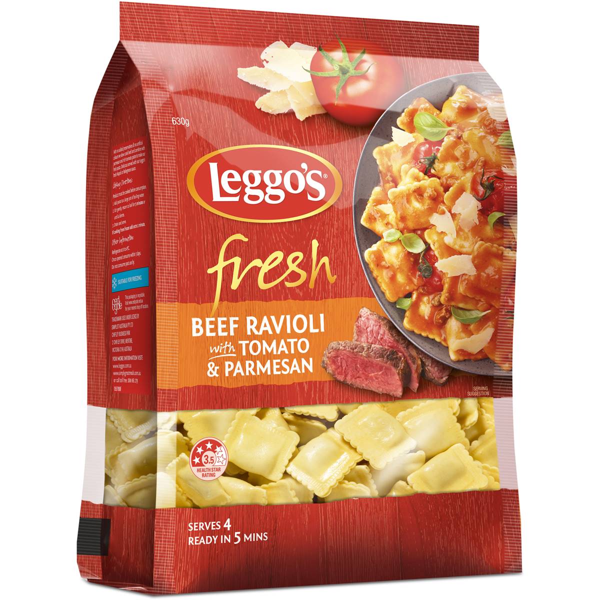 Calories in Leggos Ravioli Beef Tomato & Parmesan calcount