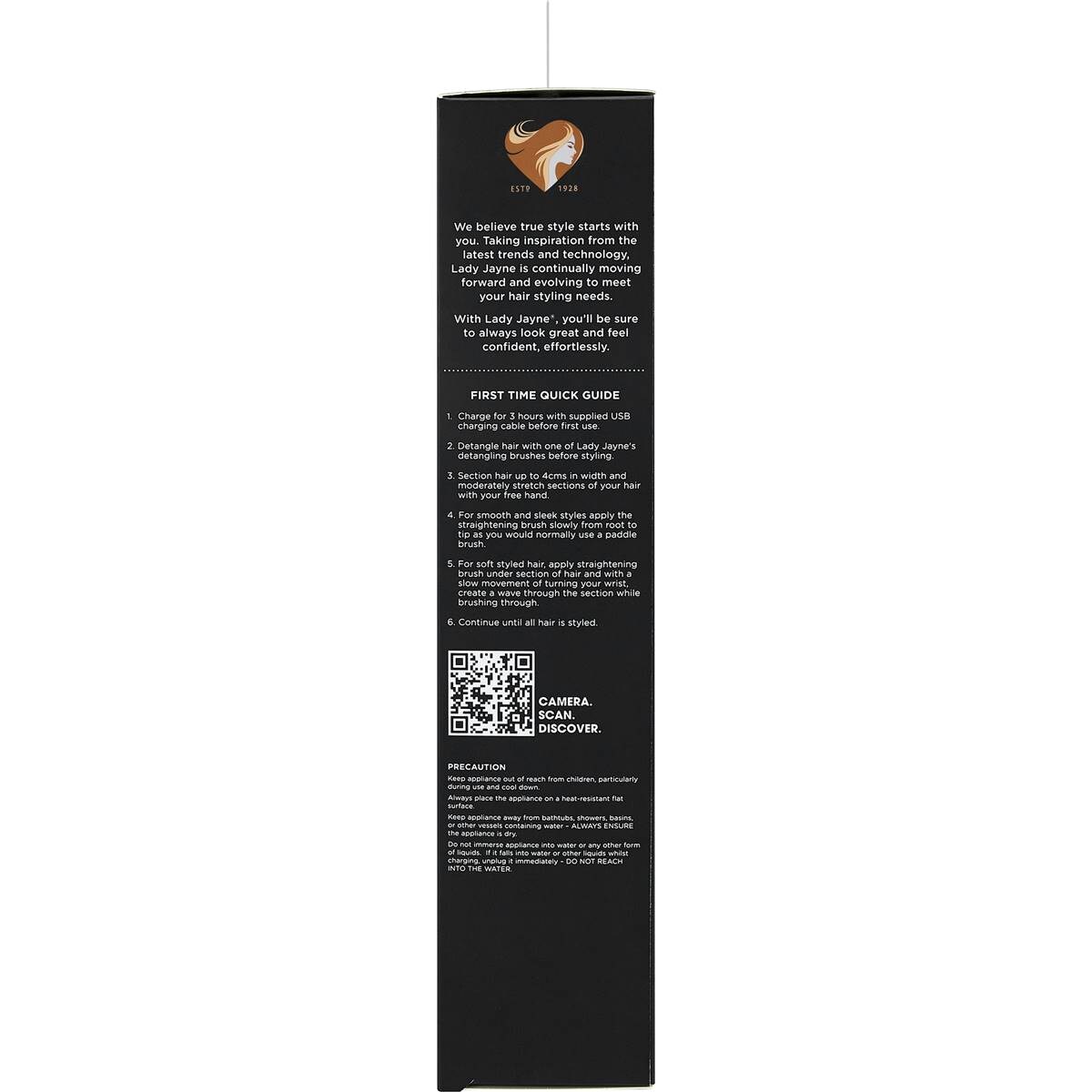 Lady Jayne Salon Pro Rechargeable Straightening Brush Each Woolworths