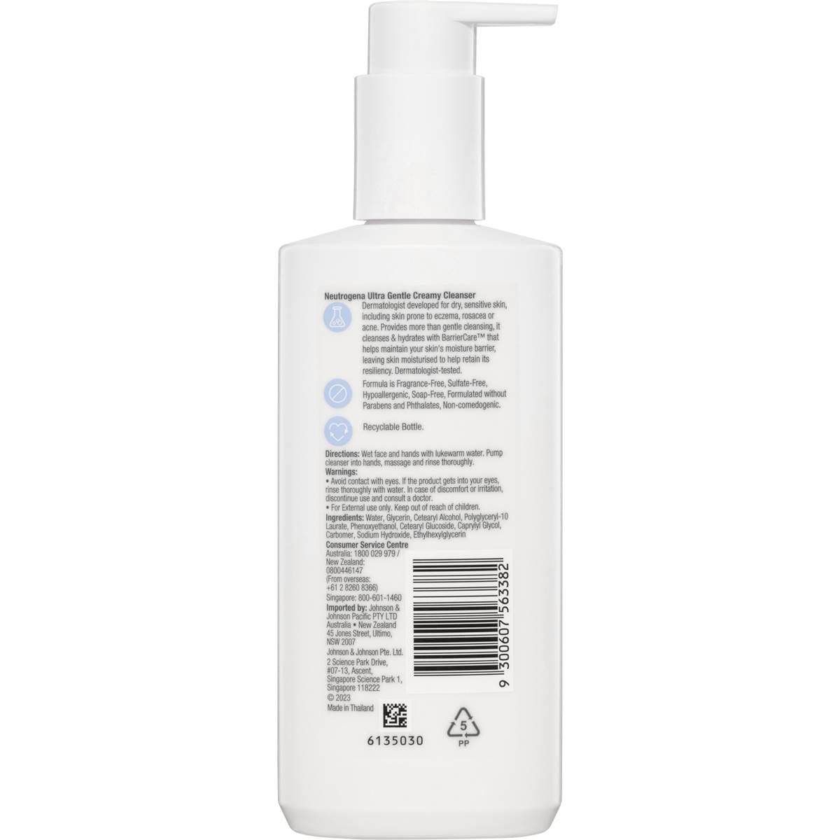 Neutrogena Ultra Gentle Creamy Face Cleanser 200ml Woolworths