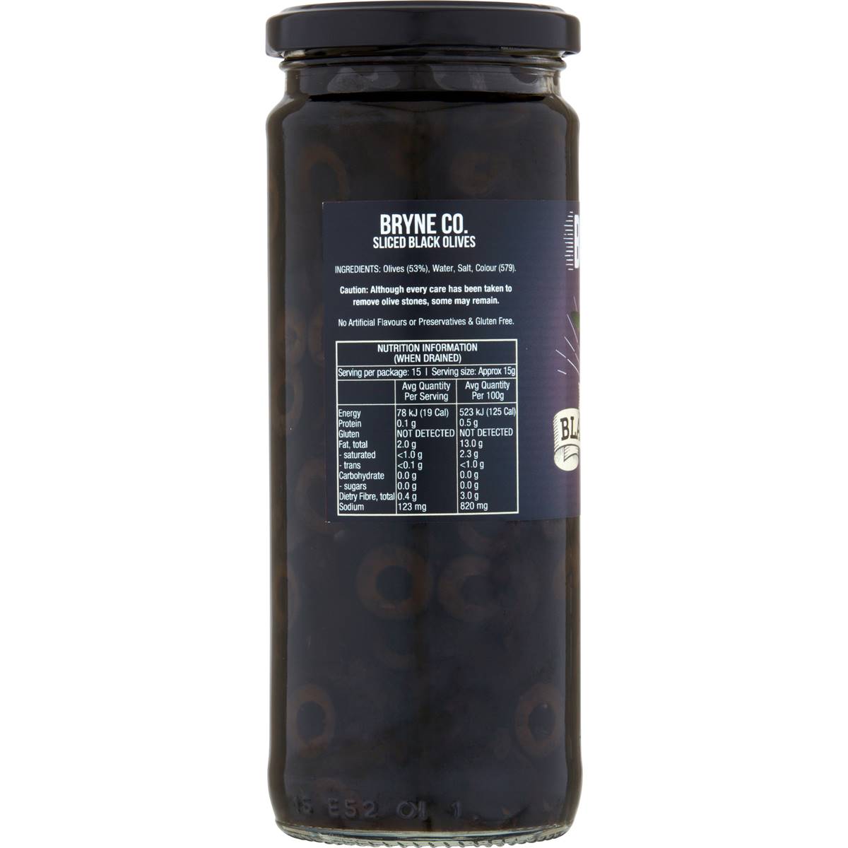 Bryne Co Sliced Black Olives 430g Woolworths