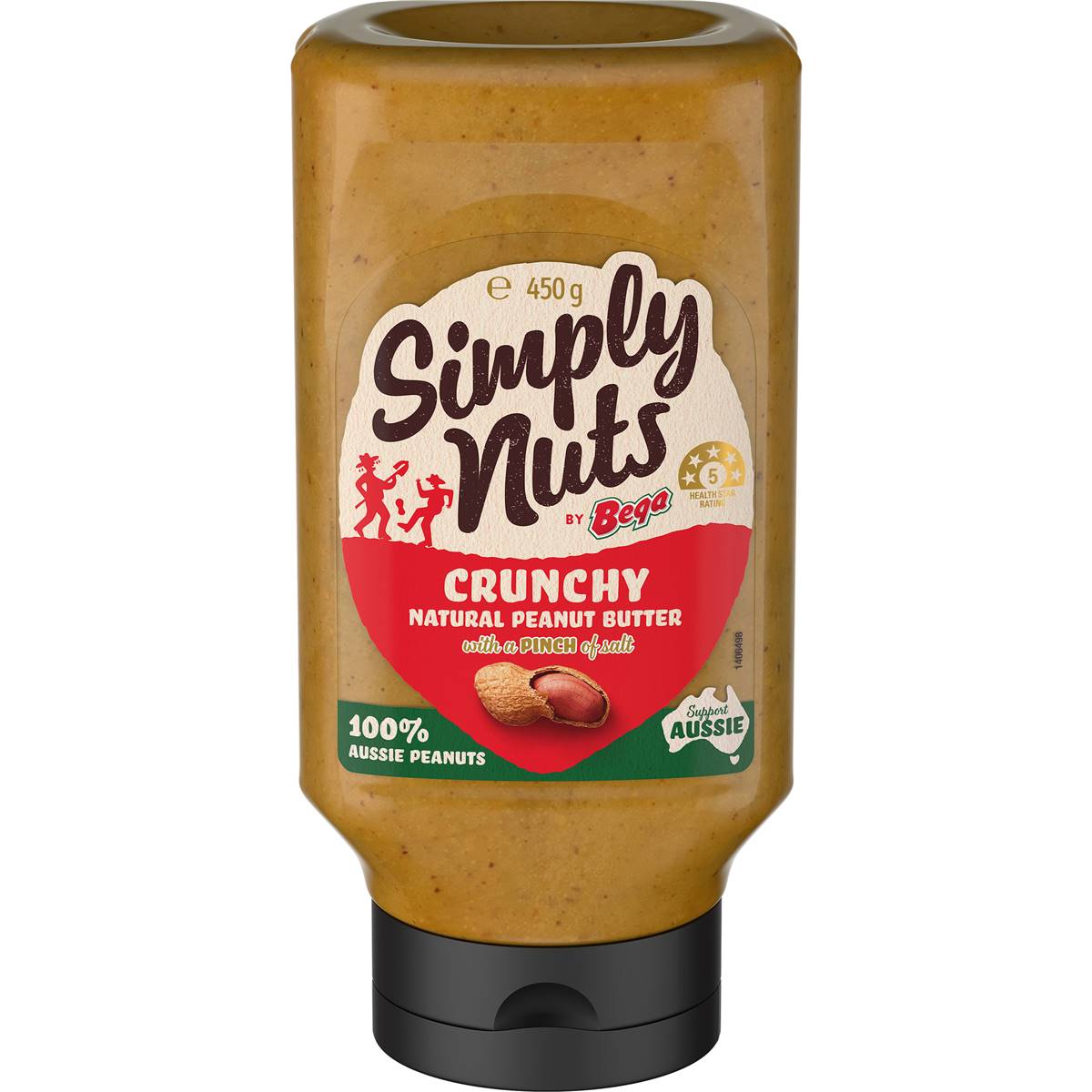 Bega Simply Nuts Crunchy Squeeze Bottle 450g Woolworths