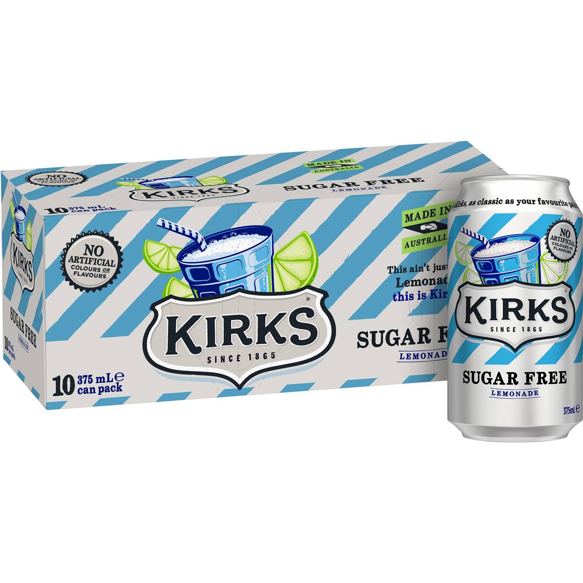 Kirks Sugar Free Lemonade Soft Drink  Multipack Cans