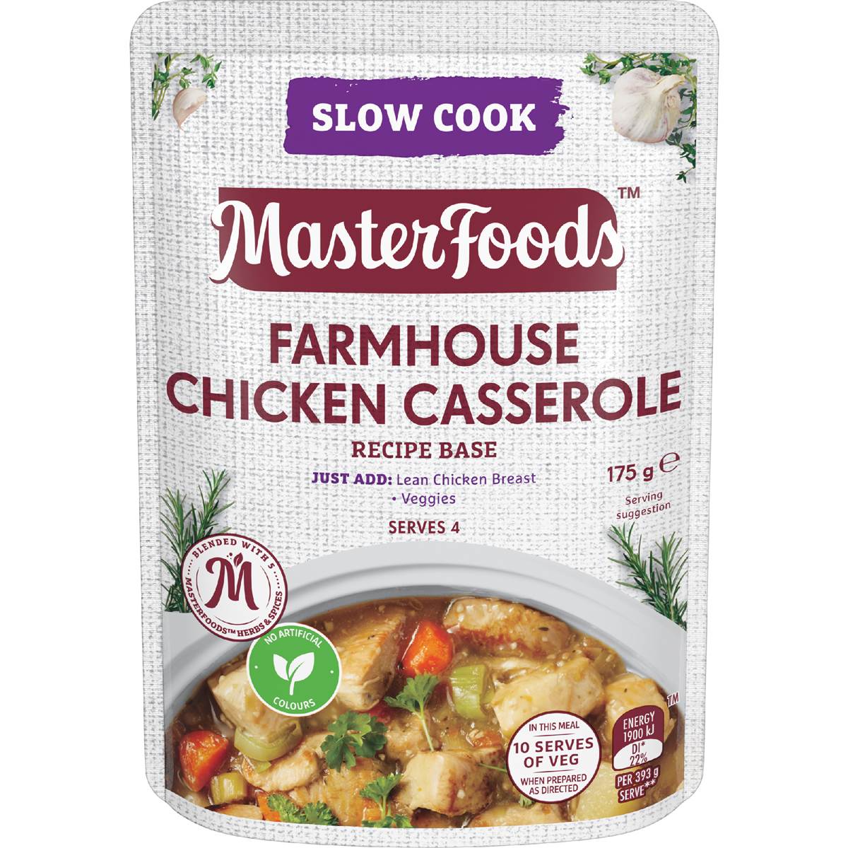 Masterfoods Chicken Casserole Slow Cook Recipe Base 175g Woolworths
