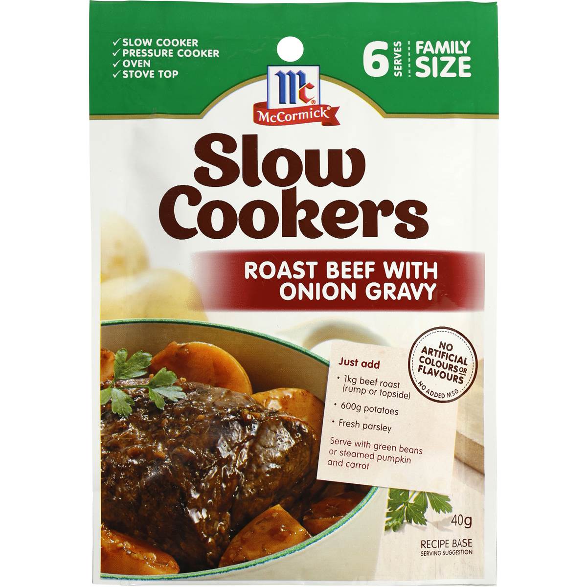 Mccormicks Slow Cookers Beef With Onion Gravy 40g Woolworths