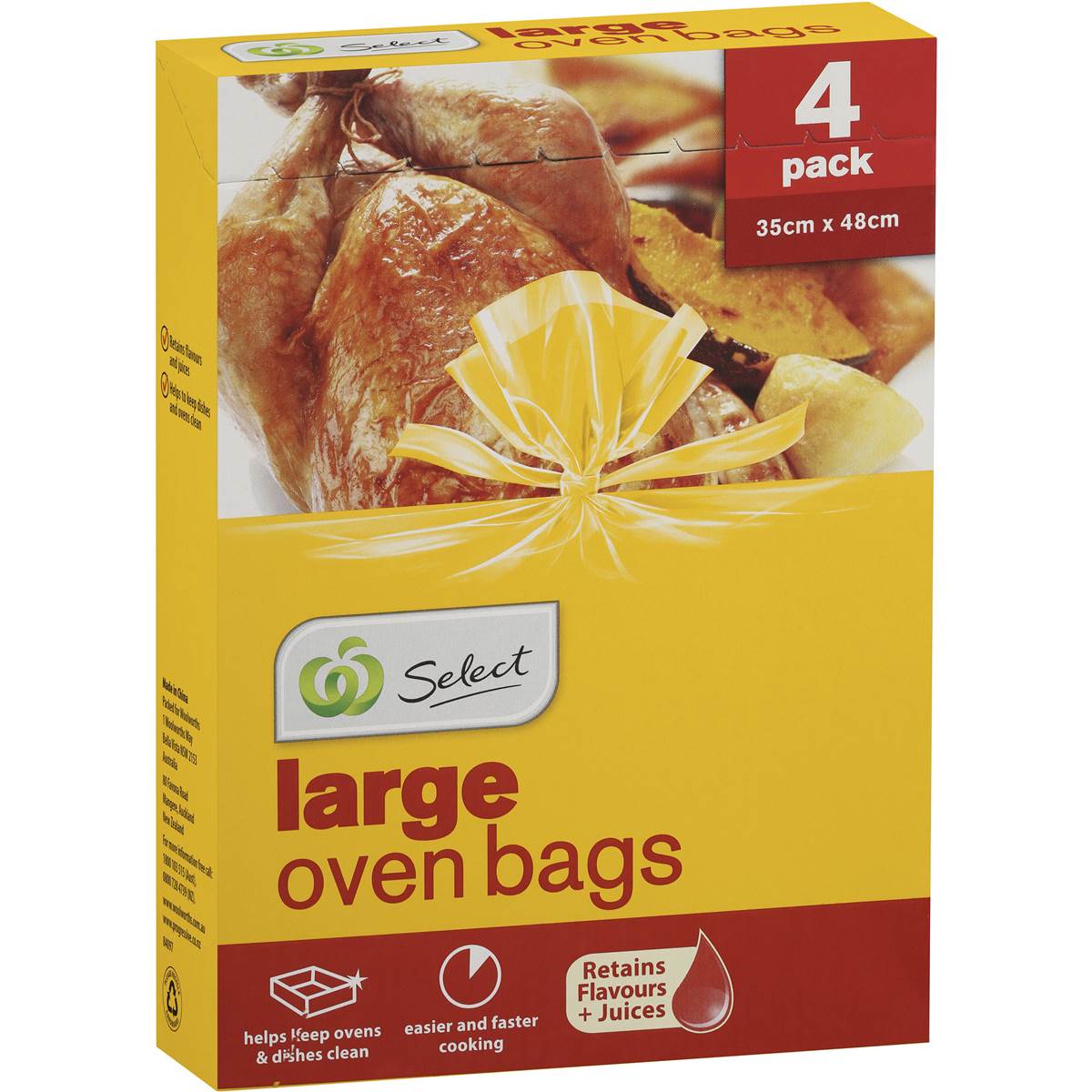 Oven Bags Select Oven Bags Large 35cm X 48cm 4 Pack Woolworths