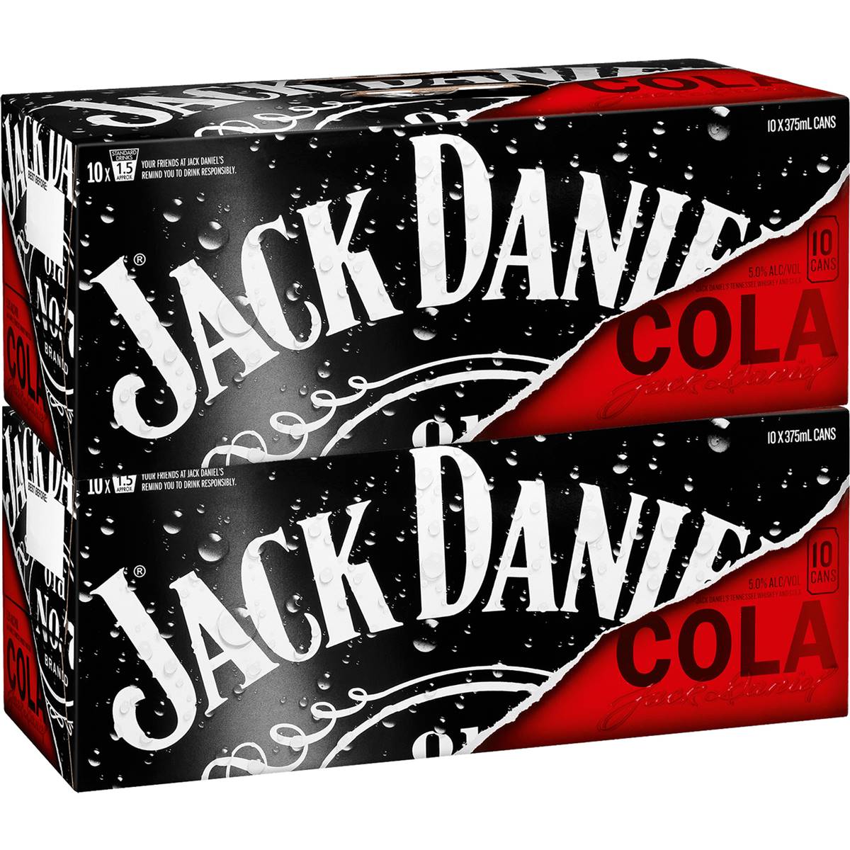 Jack Daniel's Tennessee Whiskey & Cola Cans 20x375ml Woolworths