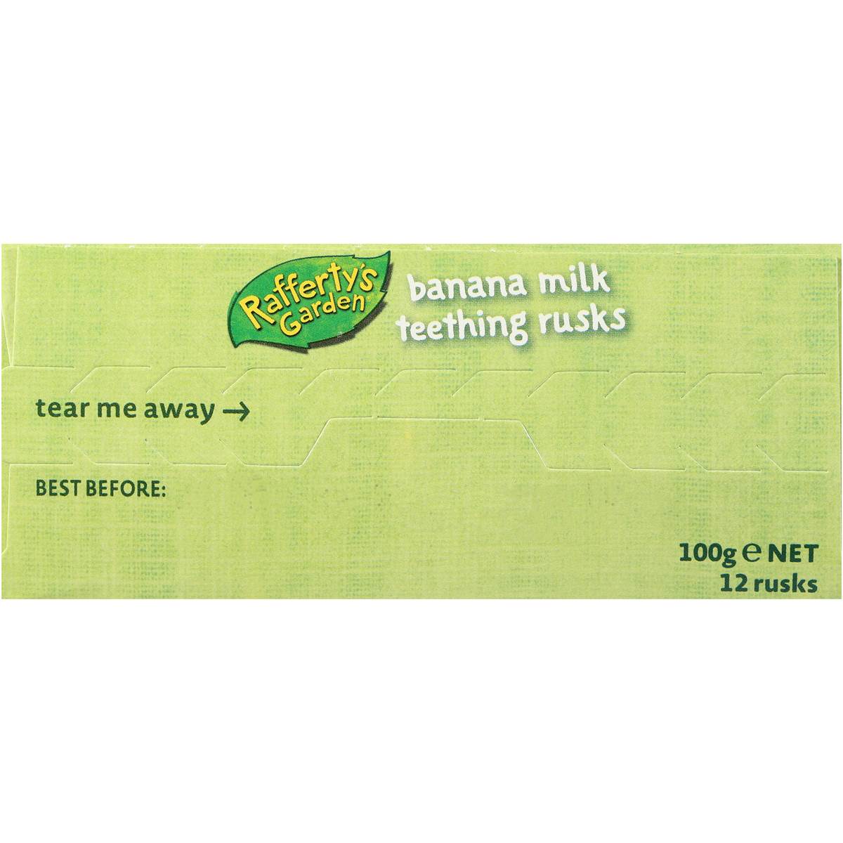Rafferty's Garden Snacks Banana Milk Rusks 100g Woolworths