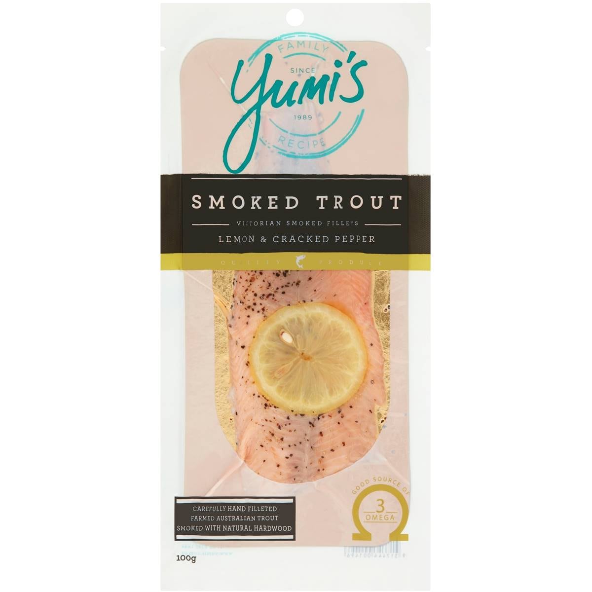 Yumi's Ocean Trout Fillet W Lemon & Black Pepper 100g Woolworths