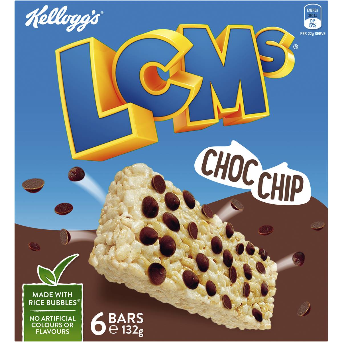 Kellogg's Lcms Choc Chip Snack Bars 6 Pack Woolworths