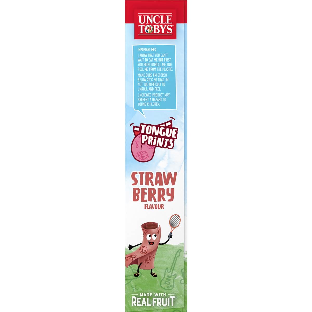 Uncle Tobys Rollups Strawberry Fun Prints 6 Pack Woolworths
